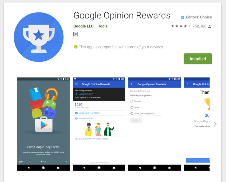 Google’s Opinion Rewards techunz