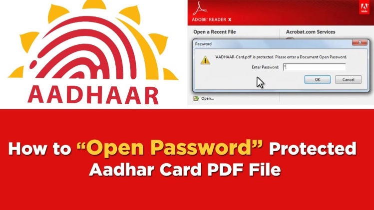 how to open aadhar card pdf file password