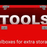 Toolboxes for extra storage!